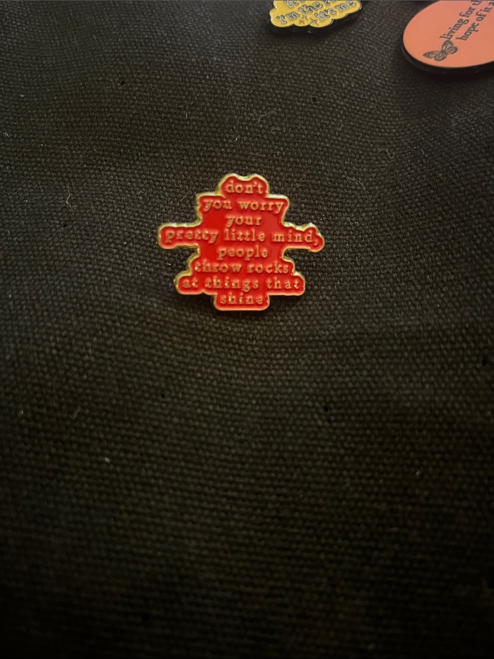 Taylor Swift Red Inspirational Enamel Pin - Motivational Quote